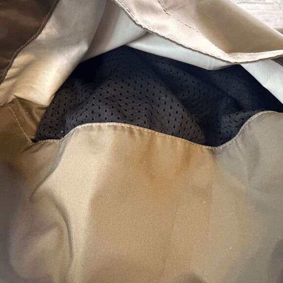 DryJoys by FJ FootJoy Men's Vented Lined Windbreaker Golf Jacket Tan Black Large - Picture 6 of 9